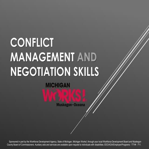 Conflict Management & Negotiation Skills