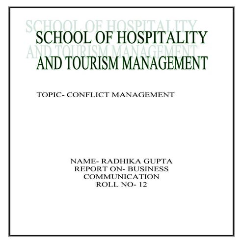 Conflict management project