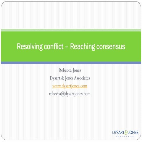 Conflict management & reaching consensus for olba