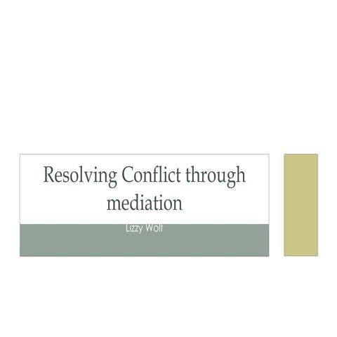 Conflict Mediation Course