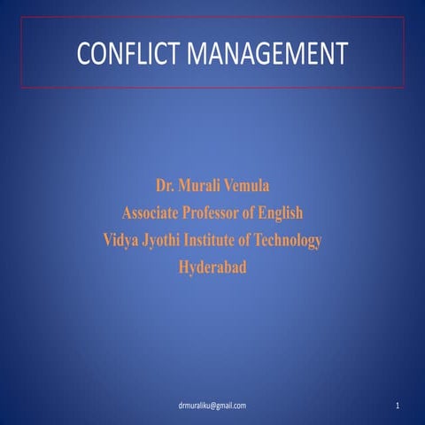 Unit-III PDBS/Conflict Management