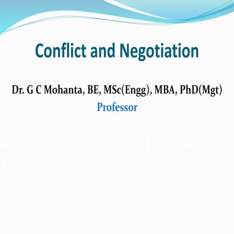 Conflict & negotiation