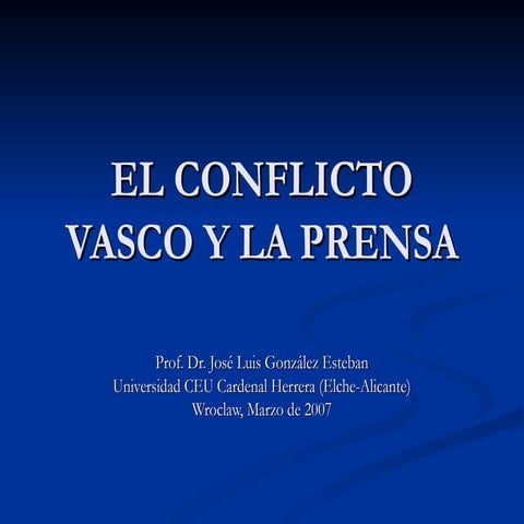 Conflicto vasco y prensa