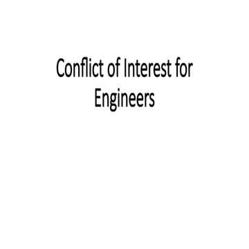 Conflicts of Interest: Lessons for Engineers