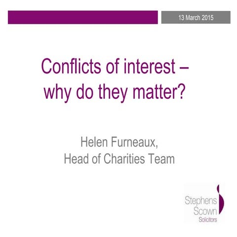 Conflict of interest  slides 06 march 2015