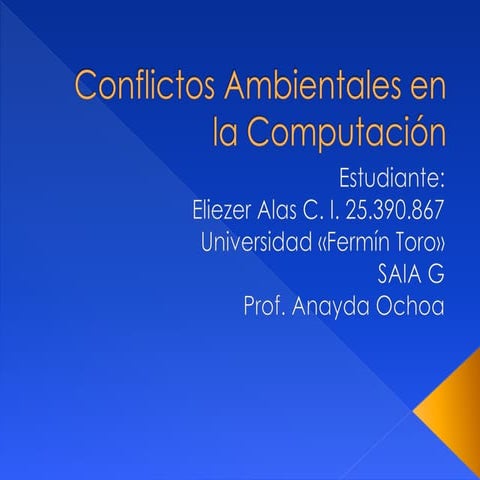 Conflictos ambientales en la computación