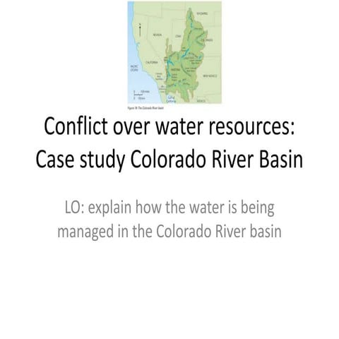 Conflict over water resources: Colorado River
