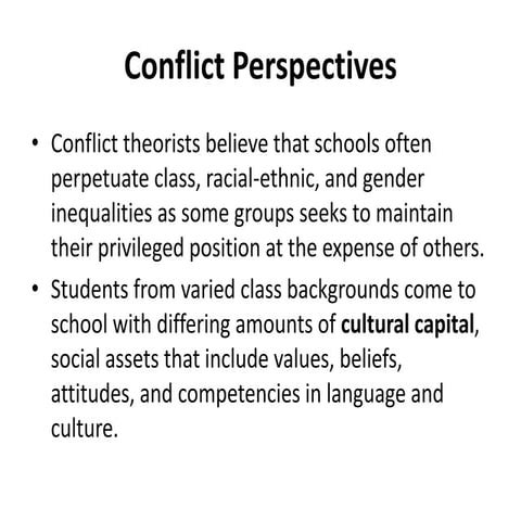 Conflict perspectives