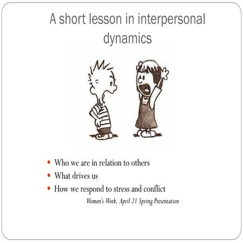 Conflict presentation