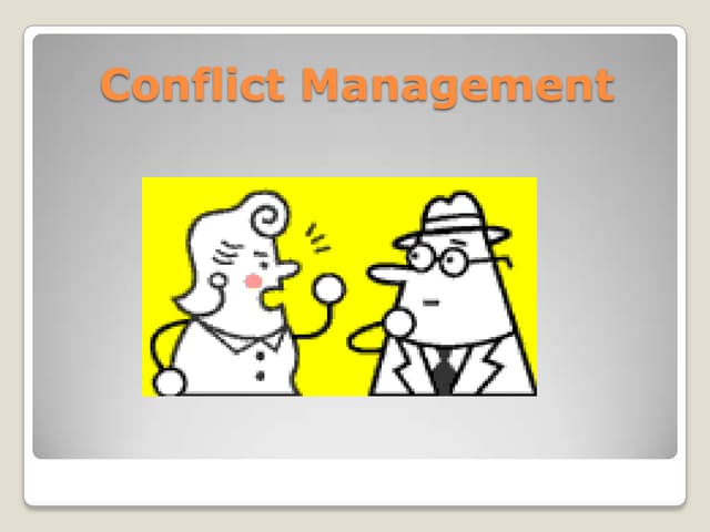 Conflict resolution