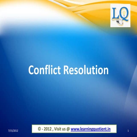 Conflict resolution