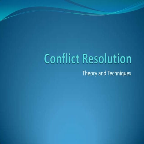 Conflict Resolution