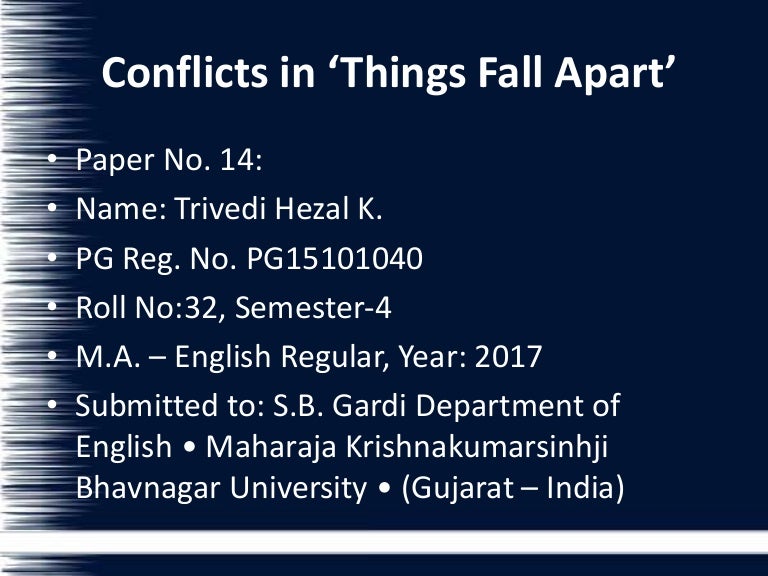 Conflicts in 'Things Fall Apart'
