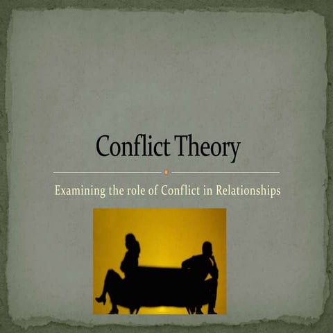 HHS 4M1 Conflict Theory