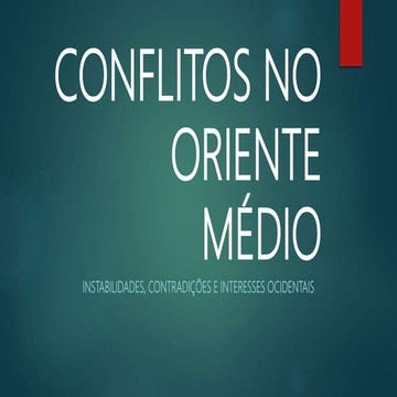 Conflitos no oriente médio