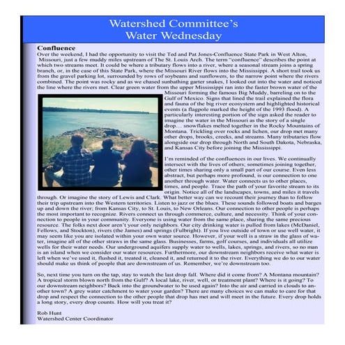 Confluence.water wednesday