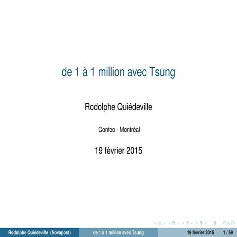 Tsung de 1 à 1 million / Confoo Montréal 2015