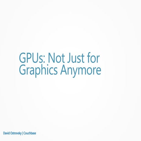 General Programming on the GPU - Confoo