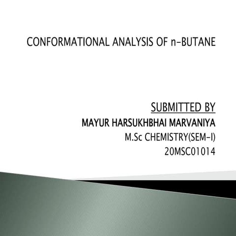 Conformational analysis of n butane