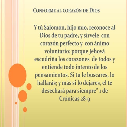 Conforme al corazón de Dios