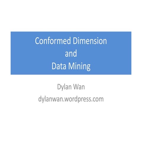 Conformed Dimension and Data Mining