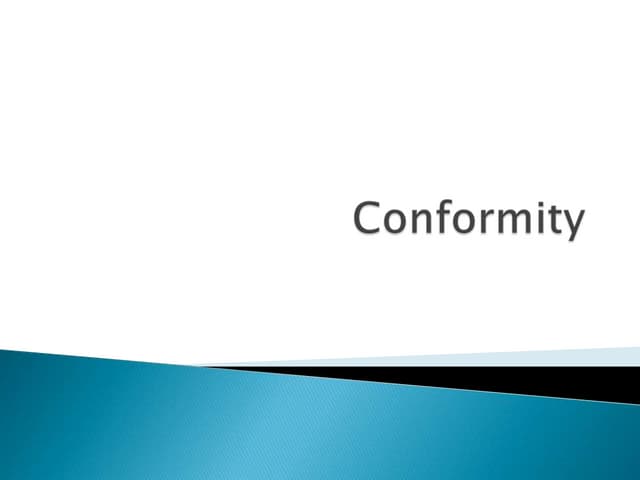 Conformity | PPTX