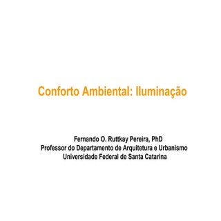 Conforto ambiental iluminção