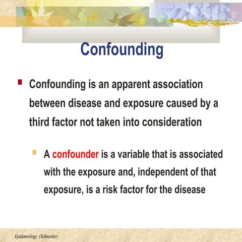 Comprehensive Guide to Epidemiology: Confounding, Effect Modification ...