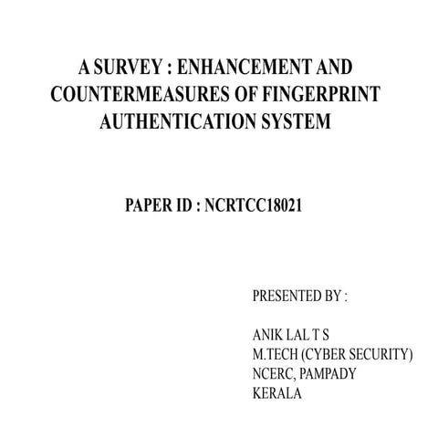 Fingerprint Analaysis