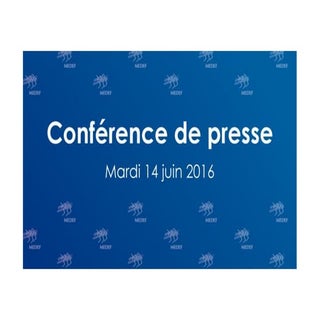 Conférence de presse 14 juin 2016