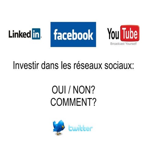 Investir dans les réseaux sociaux? - Conférence Alliance EPFL Mai 2011 - Beno...