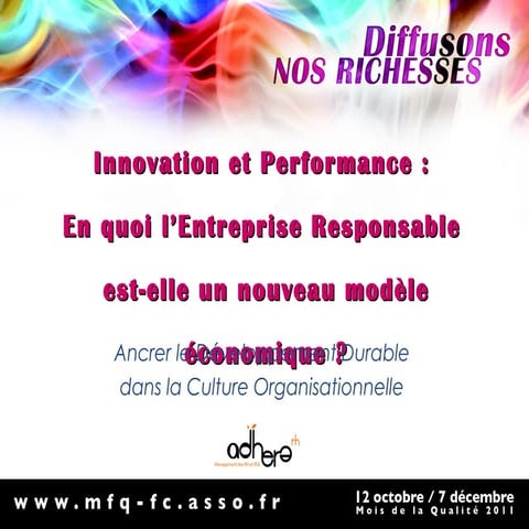 Innovation et Performance, En Quoi l'Entreprise Responsable est-elle un Nouve...
