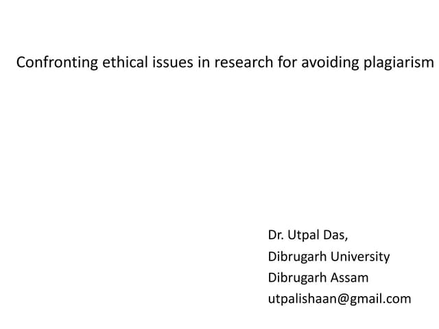 Ethical Concerns and Academic Integrity In Research Writing | PPTX