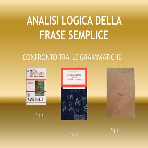 Confronto Analisi Logica - Parte 1