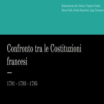 Confronto tra le costituzioni francesi della I Repubblica.