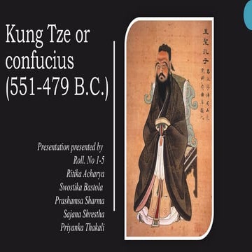 Confucius and his teachings, its implications on social work | PPTX