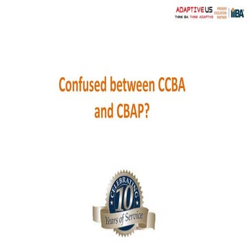 Confused between ccba and cbap