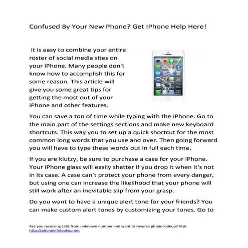 Confused by your new phon1