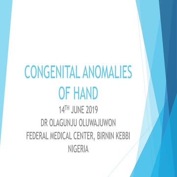 Comprehensive OMT Classification System for Congenital Hand and Upper ...