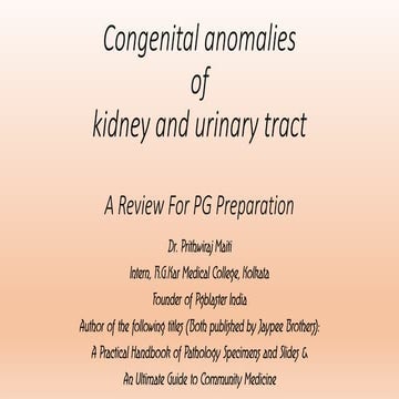 Congenital anomalies of kidney and urinary tract