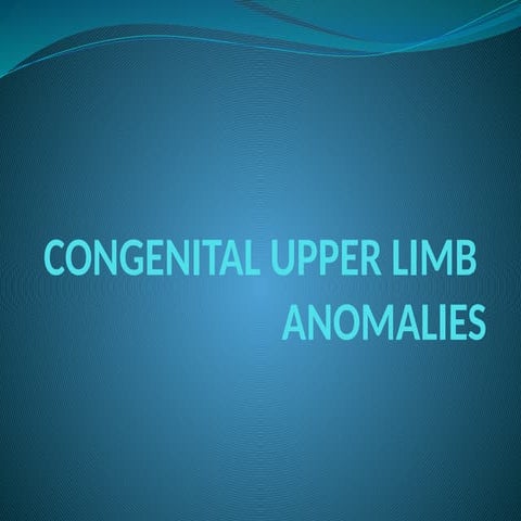 Comprehensive OMT Classification System for Congenital Hand and Upper ...