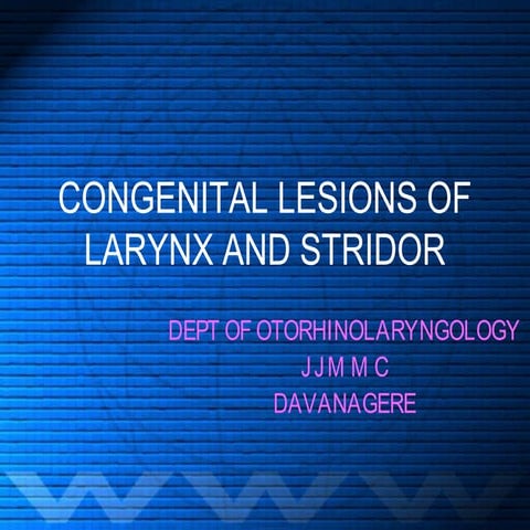Congenital lesions of larynx