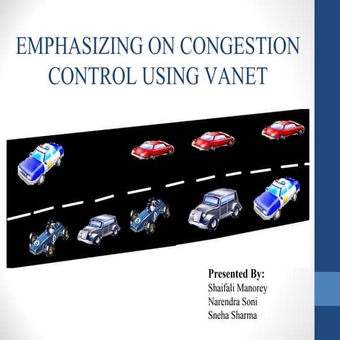 Congestion control using vehicular ad hoc network