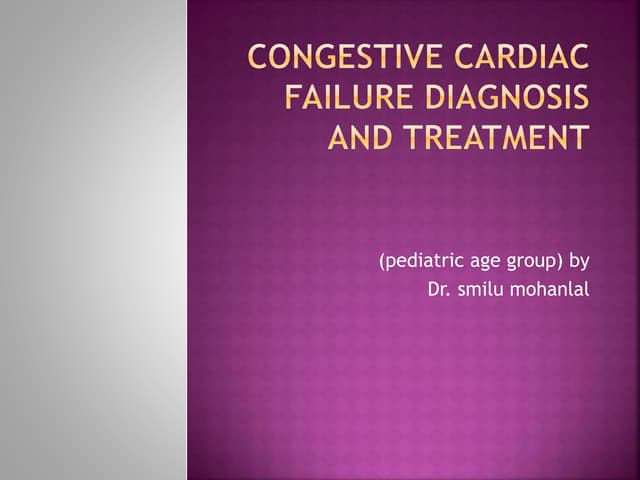 Congestive heart failure for undergraduates | PPT