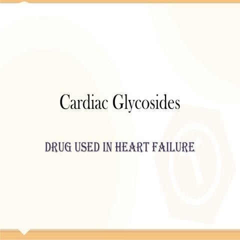 DRUGS FOR THE TREATMENT OF CONGESTIVE HEART FAILURE | PPTX