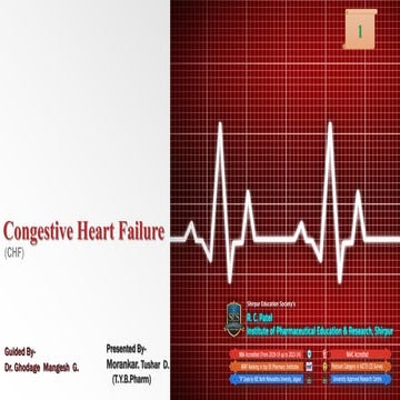 Congestive heart failure (chf) medicinal chemistry | PDF
