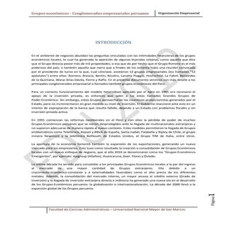 Conglomerados empresariales peruano...