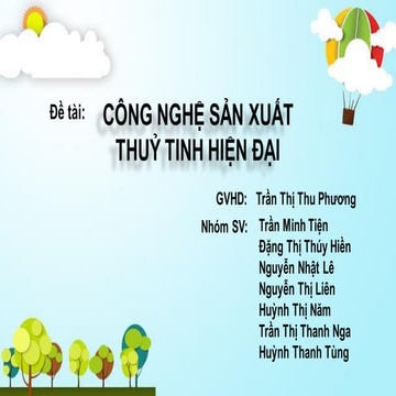 Cong nghe san xuat thuy tinh hien dai