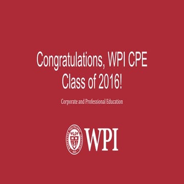 Graduation Reception WPI CPE 2016 Photo Album