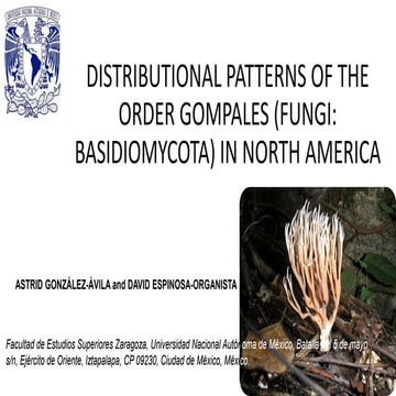“Distributional patterns of the order Gomphales (fungi: basidiomycota) in Nor...